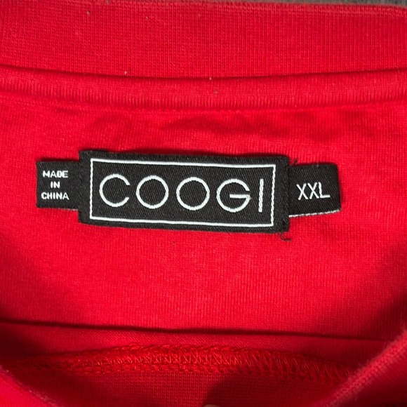 COOGI Embroidered Red Black Velour Short Sleeve Shirt Mens Size 2XL Vintage - Picture 10 of 15